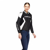 RACING 5 LEATHER JACKET WMN 631 BLACK/WHITE 622
