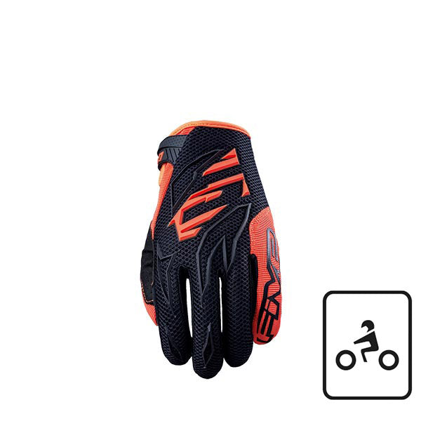 GUANTI FIVE CROSS ENDURO MXF3 NERO ARANCIONE FLUO