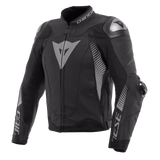 Dainese Super Speed 4 – Giacca Moto in Pelle Traforata Uomo Black-Matt Charcoal-Grey