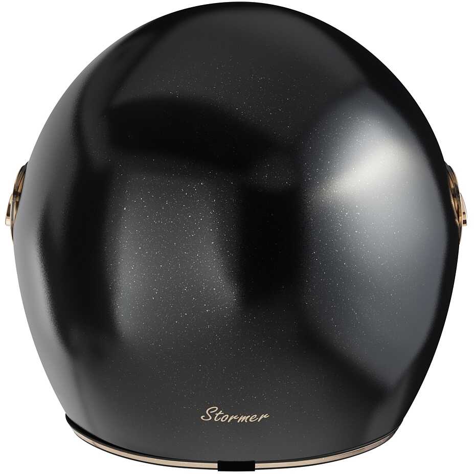 Casco Jet vintage Stormer Clyde ECE 22.06  BLACK GOLD PEARLY
