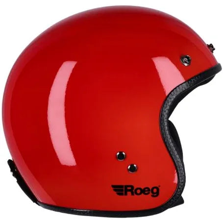 Casco Jet Vintage Roeg JETT Fibra ECE 22.06 ROSSO LUCIDO