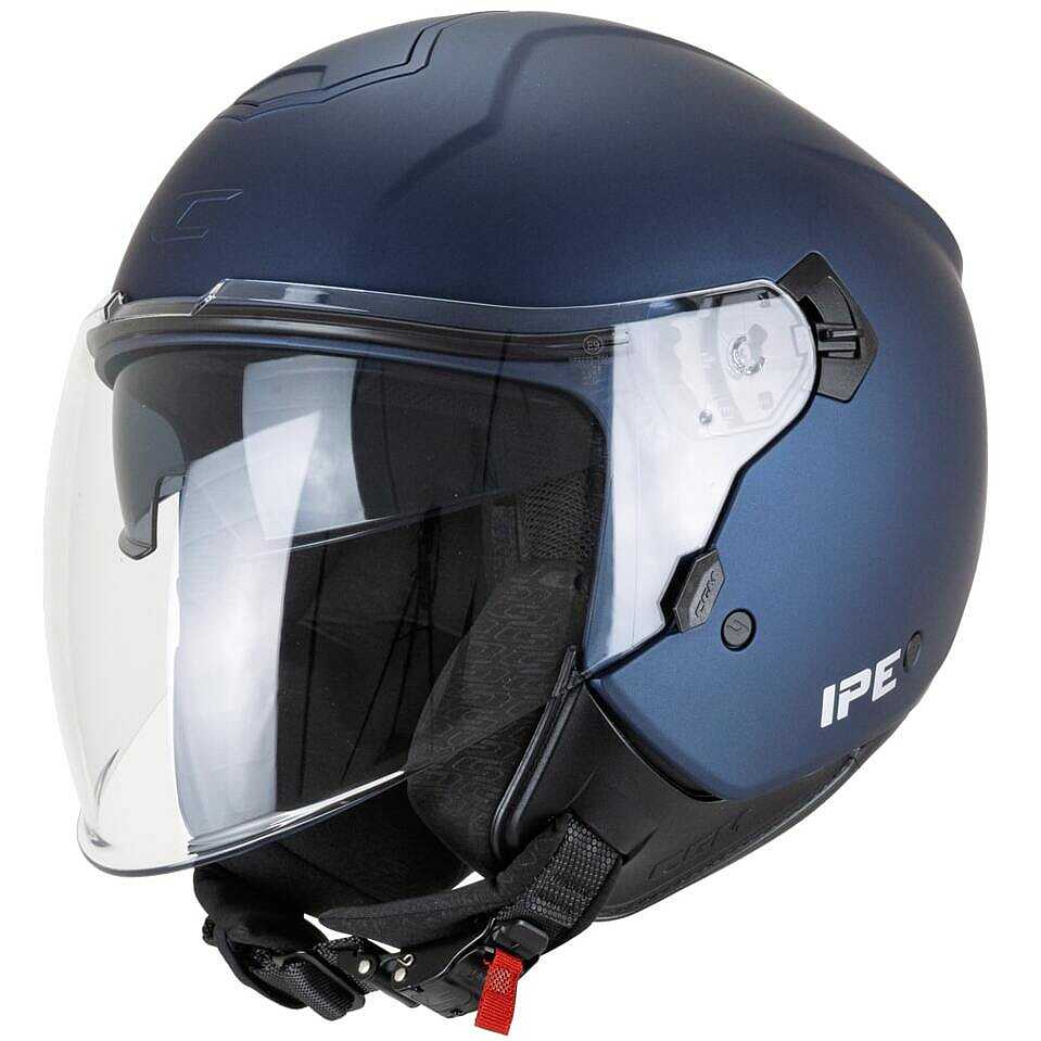 Casco jet Doppia Visiera CGM 126A IPE MONO Blu satinato