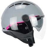 CGM 116A Air BICO Grigio Fucsia fluo – Casco Jet Moto ECE 22.06