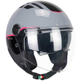 CGM 116A Air BICO Grigio Fucsia fluo – Casco Jet Moto ECE 22.06