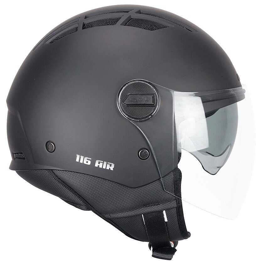 CGM 116A Air Nero Opaco  – Casco Jet Moto ECE 22.06