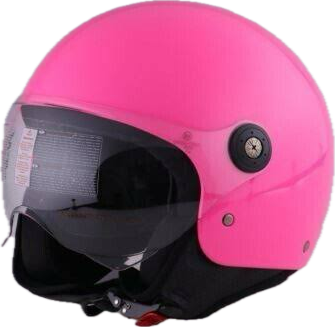 JFM, 900 Casco Jet Con Visiera Sagomata - FUCSIA FLUO LUCIDO