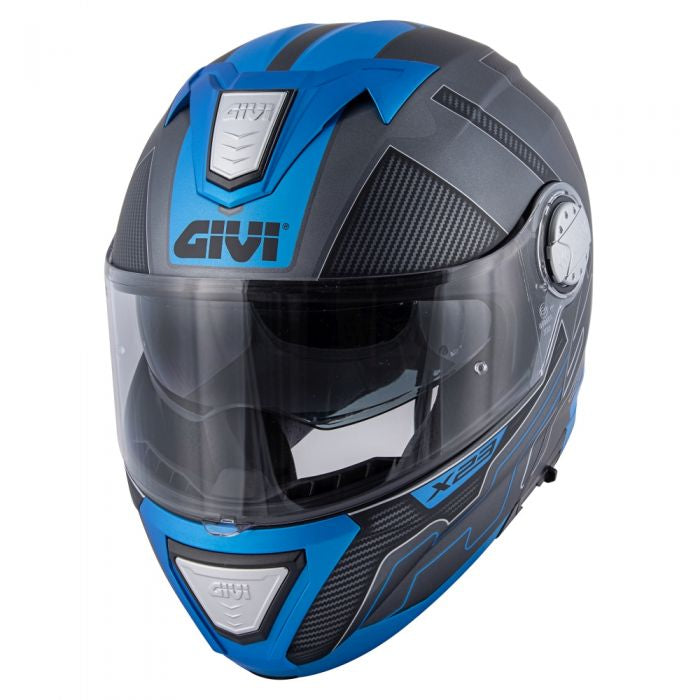 GIVI CASCO Modulare x23 protect matt titanium/black/blue XS