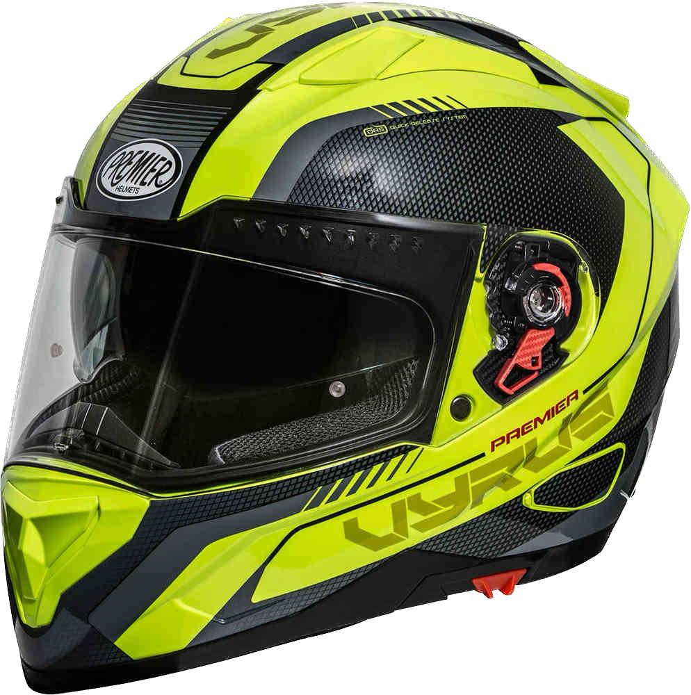 Premier VYRUS, Casco Integrale Con Visierino Parasole - MP FLUO