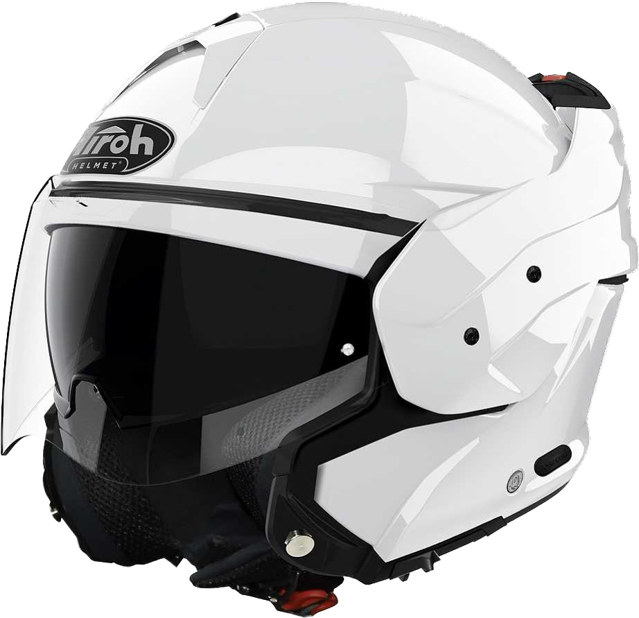 Airoh Mathisse, Casco Modulare Con Mentoniera Apribile a 180° - Bianco Lucido