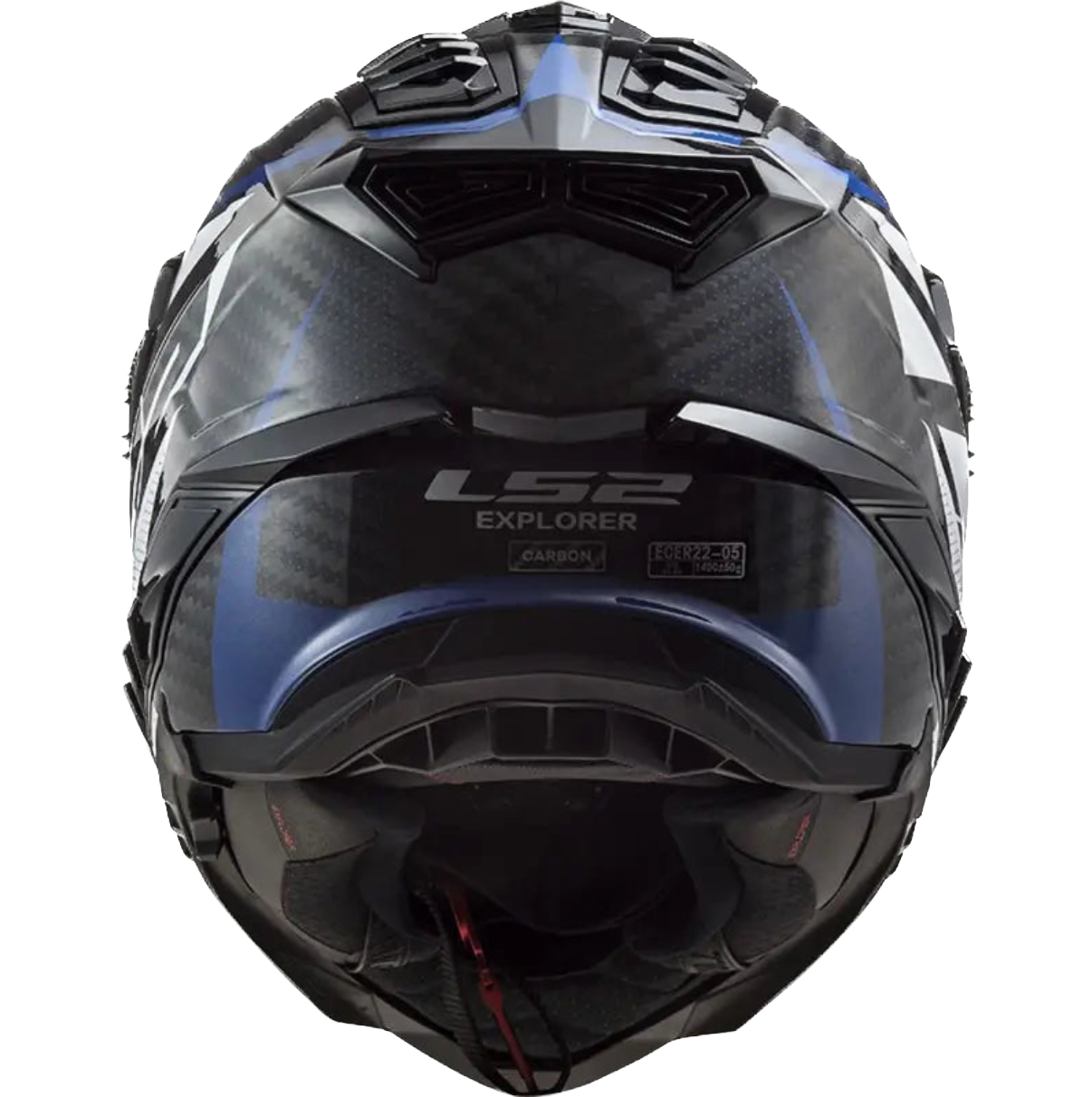 LS2 MX701 Explorer C, Casco Adventure - BLUE WHITE RED