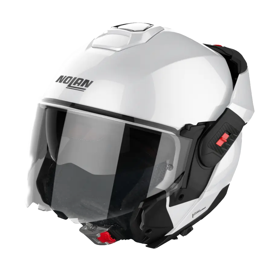 Nolan N120-1, Casco Modulare Con Rotazione Mentoniera - Classic N-Com METAL WHITE