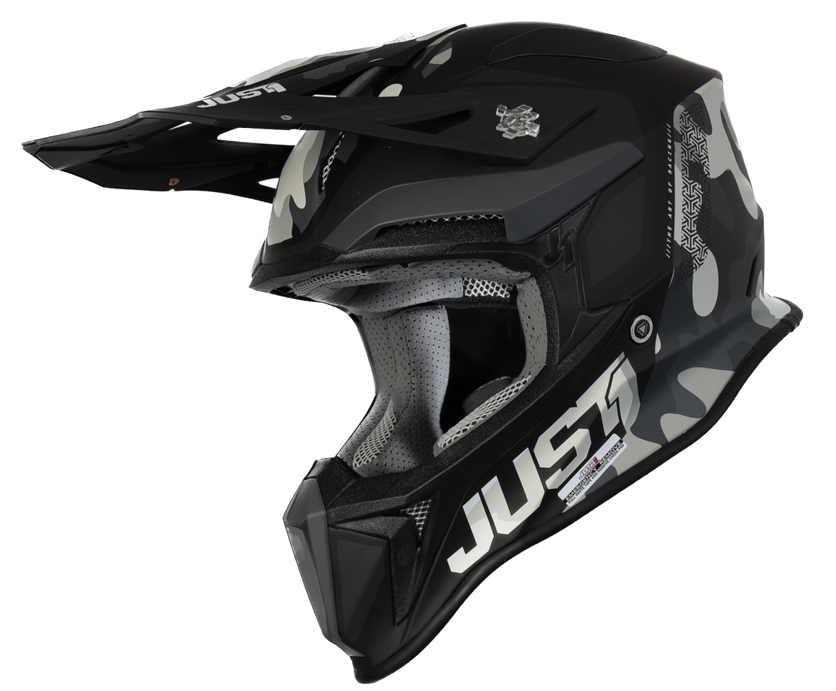 Just1, J18 MIPS Rockstar, Casco Integrale Cross/Enduro - CAMO CITY BLACK MATT