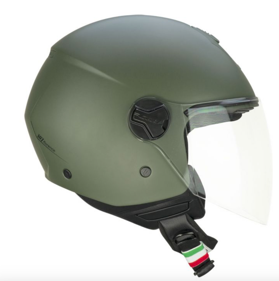 Casco 107A FLORENCE MONO Verde opaco lunga  XL