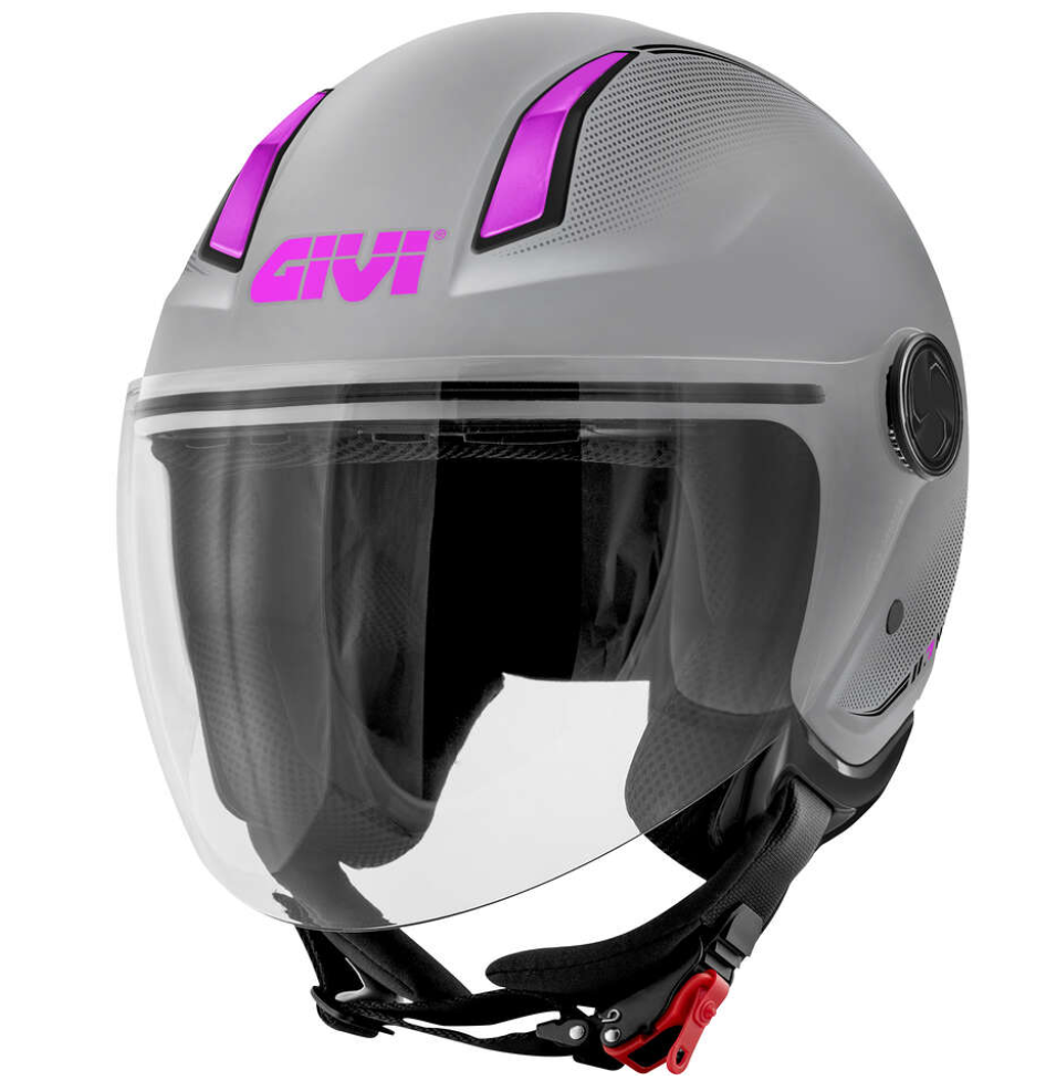 GIVI CASCO D-JET 11.7B ARGENTO OP/FUCSIA