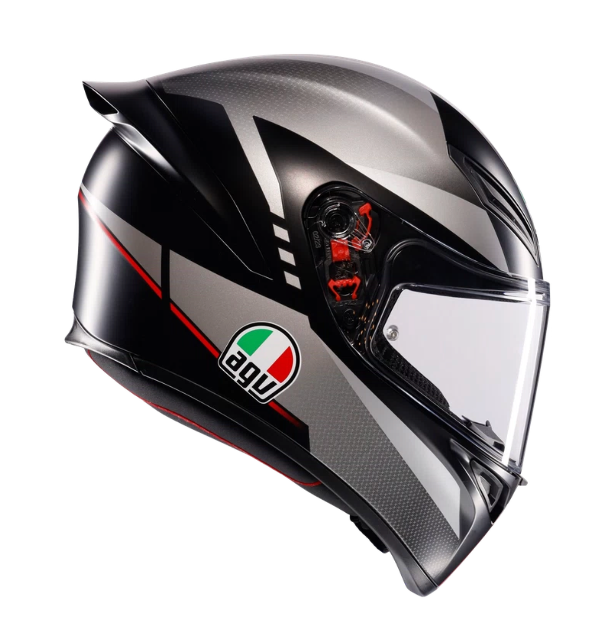 AGV K1 S LAP MATT BLACK/GREY/RED - CASCO MOTO INTEGRALE E2206