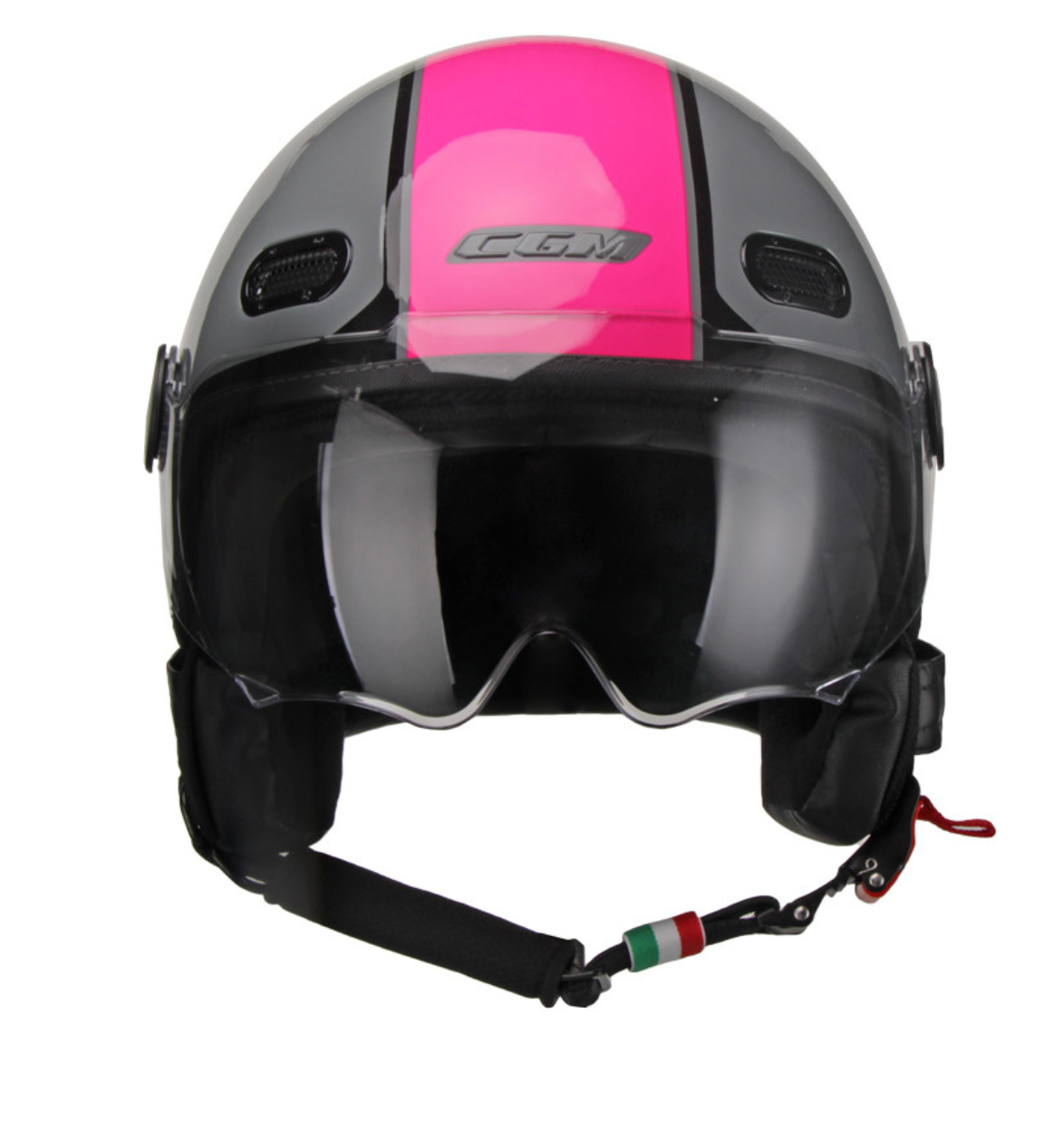 Casco 109X GLOBO SPORT GRIGIO FUCSIA FLUO sagomata