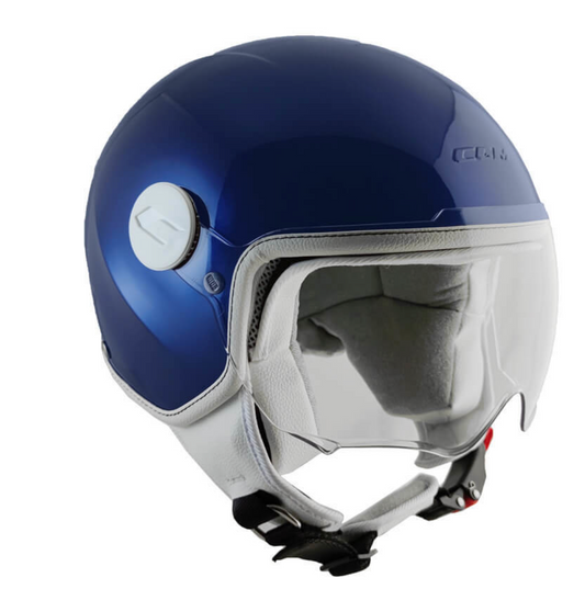 Casco 205A MAGIC MONO Blu metallizzato sagomata