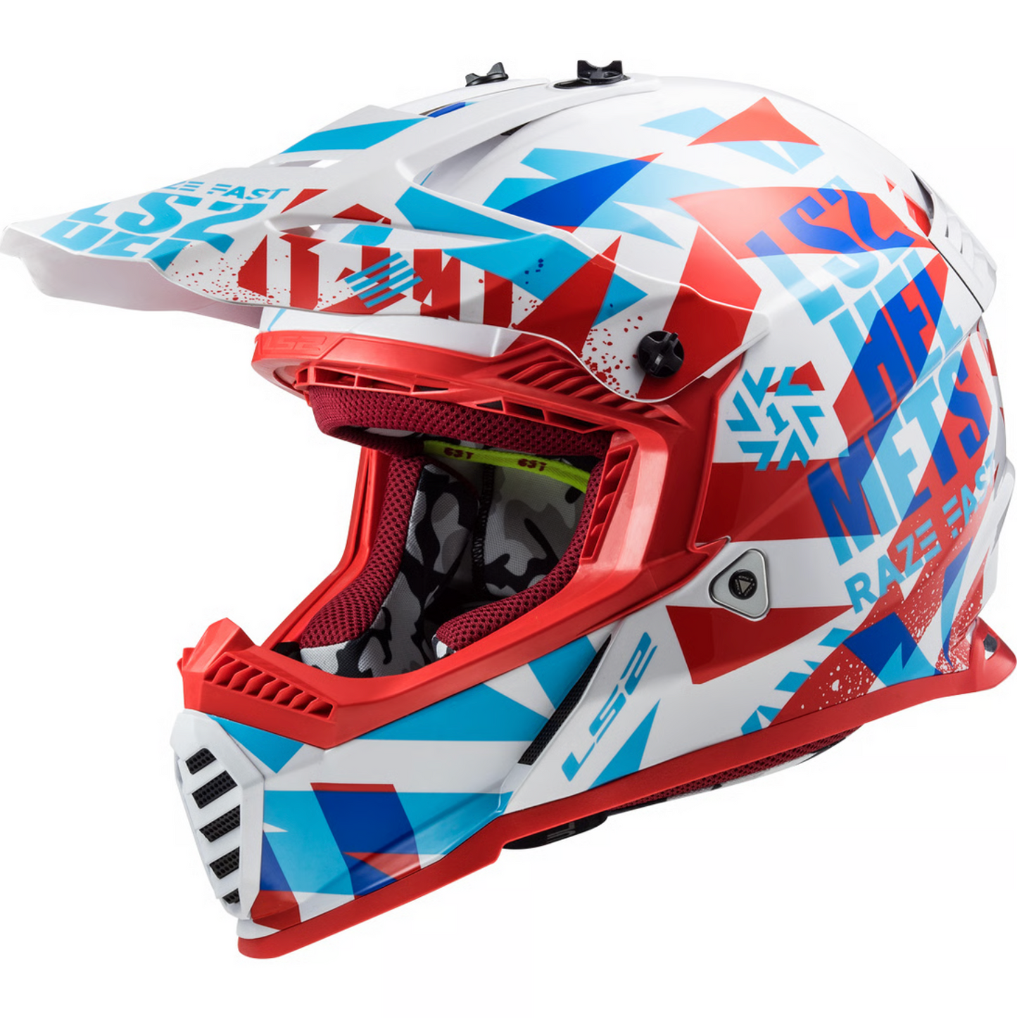 LS2 MX437 FAST EVO FUNCKY RED WHITE S