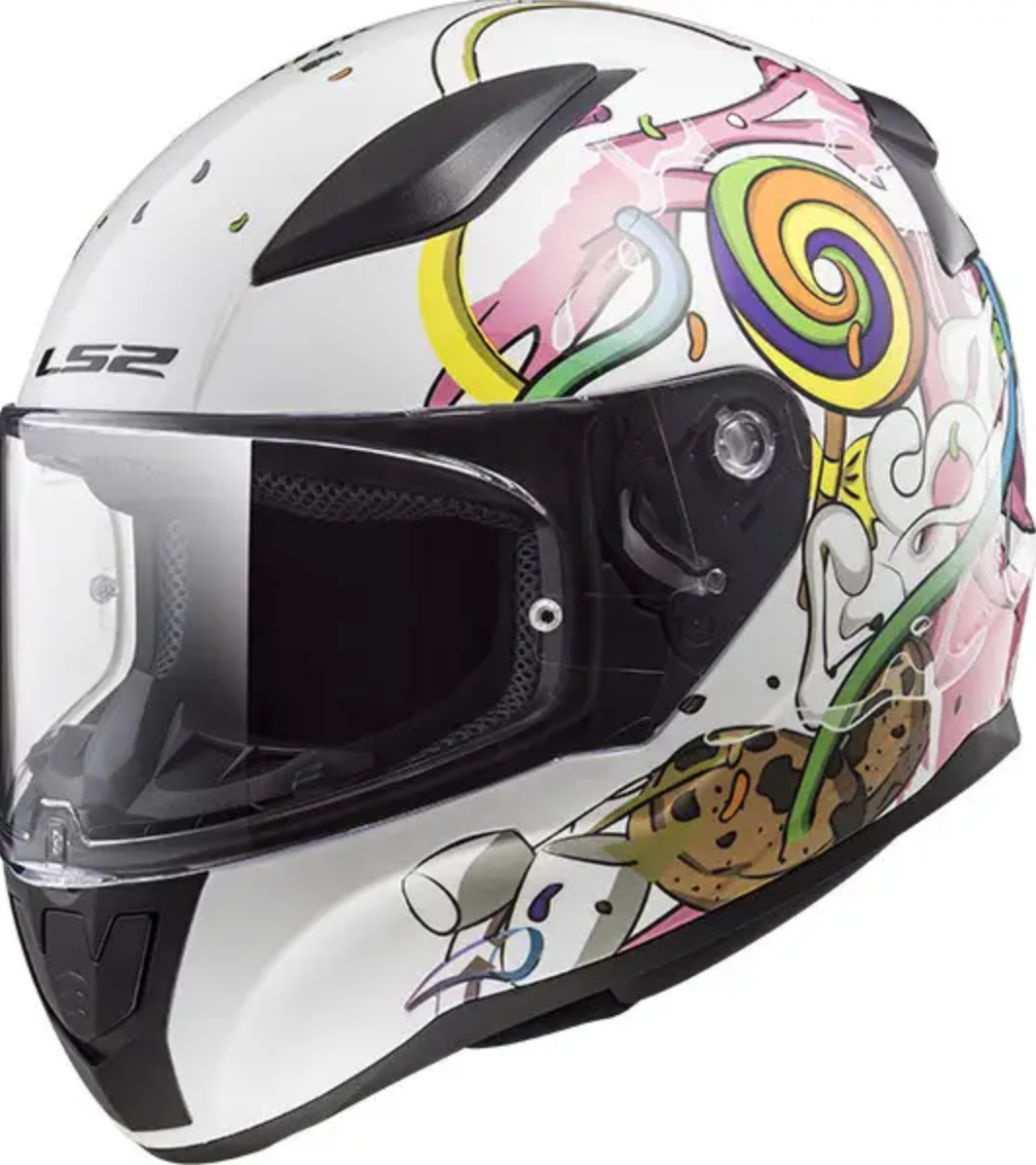 LS2 FF353 RAPID MINI CRAZY POP BIANCO ROSA