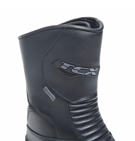Stivali Da Moto Uomo CE Omologati Impermeabile - Protettivi Da Moto ScarpeIin Pelle Da Motociclista Rialzate - Nero - Lunga Durata - Taglia 43 EU