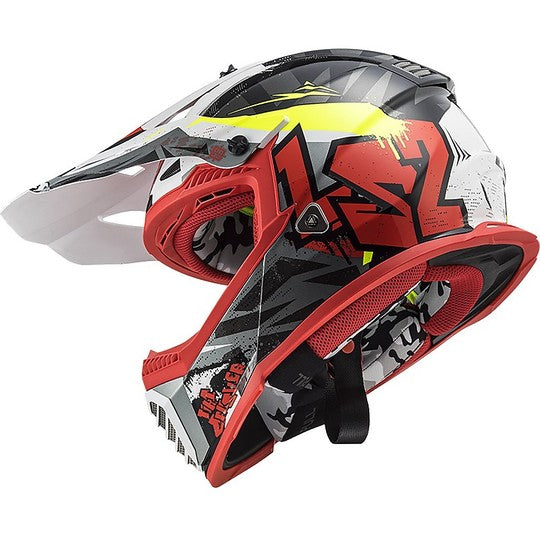 LS2 MX437 FAST EVO CRUSHER BLACK RED M