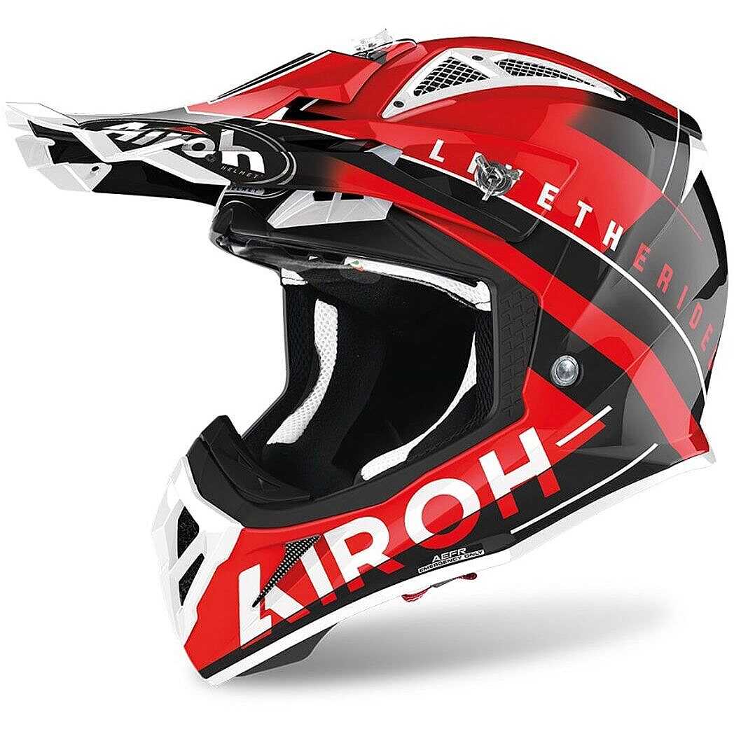 Airoh Aviator Ace, Casco Cross/Enduro - AMAZE RED GLOSS