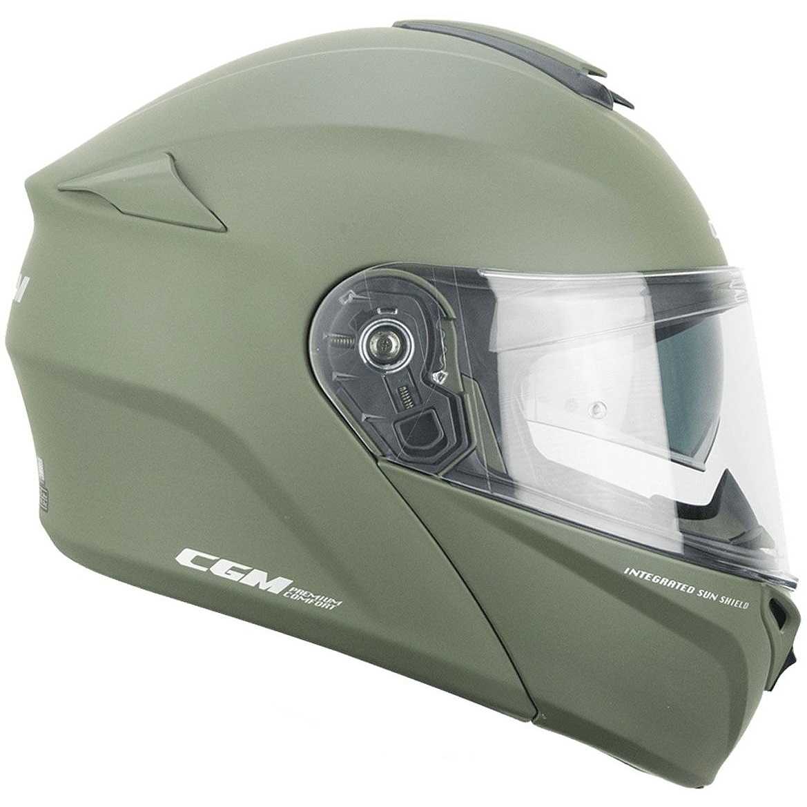 Casco 508A BERLINO Verde opaco XXL