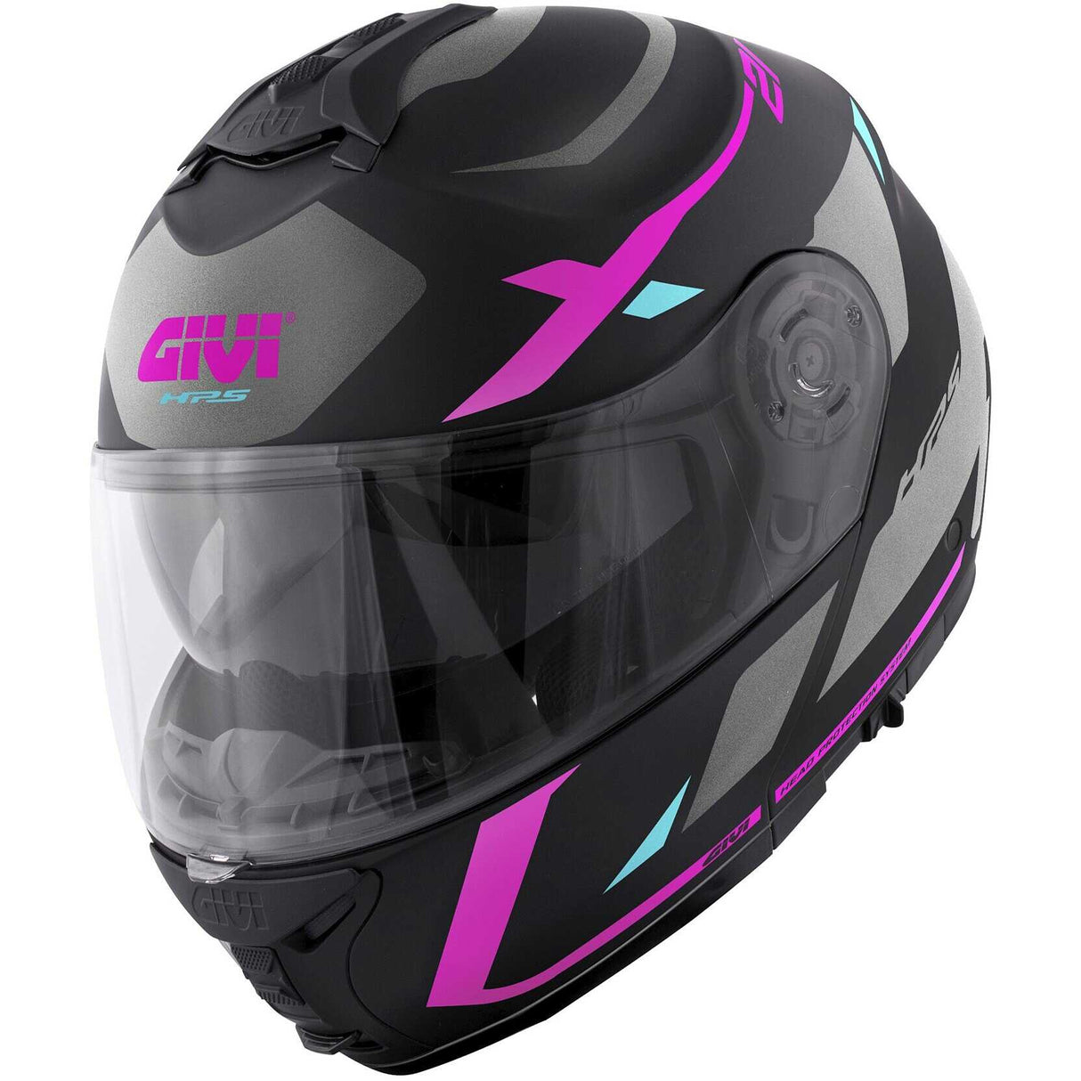 GIVI CASCO MODULARE X21 shiver matt titanium/silver/fucsia