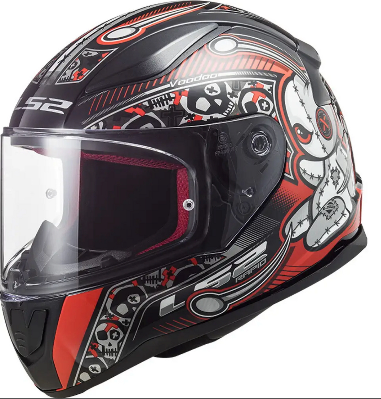 LS2 FF353 RAPID MINI VOODOO BLACK RED