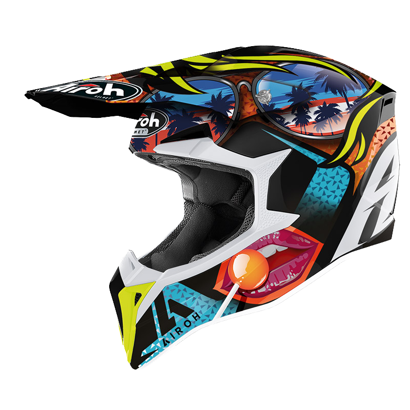 Airoh Wraap, Casco Integrale Off Road - Lollipop Gloss