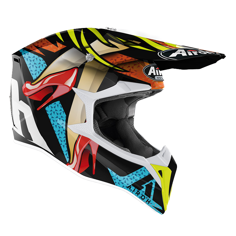 Airoh Wraap, Casco Integrale Off Road - Lollipop Gloss