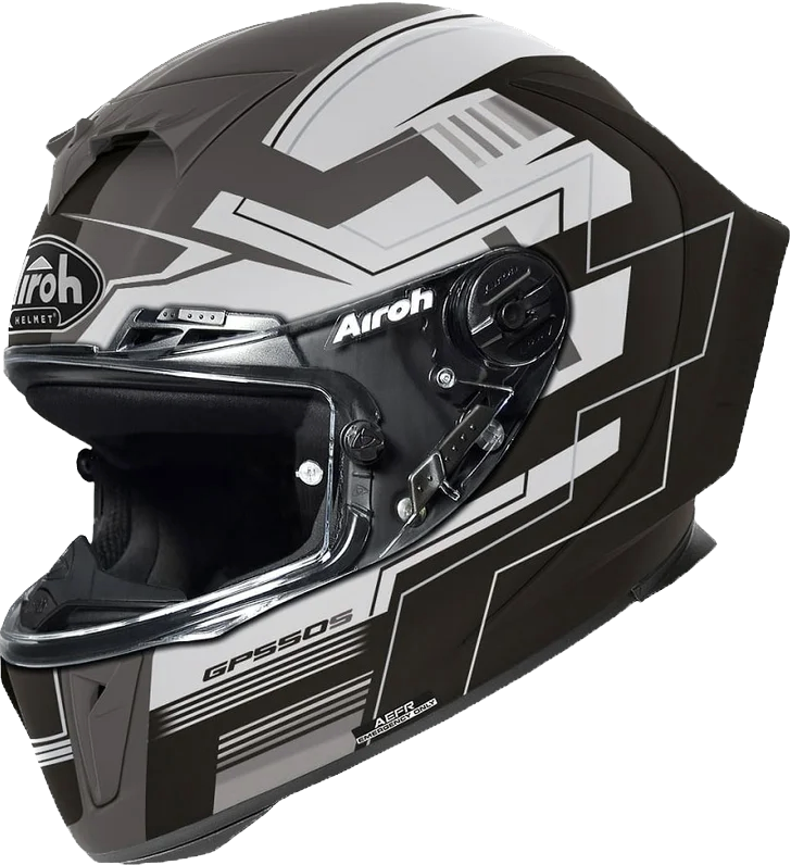 Airoh GP 550 S Casco Integrale In Carbonio e Kevlar - CHALLENGE BLACK MATT