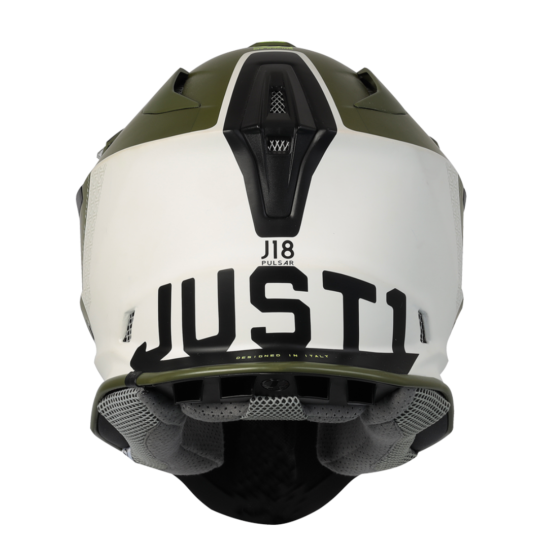 JUST1 J18 MIPS casco cross/enduro Limited Ed. Pulsar Army Green Black White (Matt) S alexmotostore