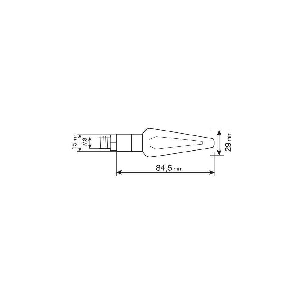 LAMPA Art. 90507 Nicon Halo, indicatori di direzione - 10W - Nero alexmotostore