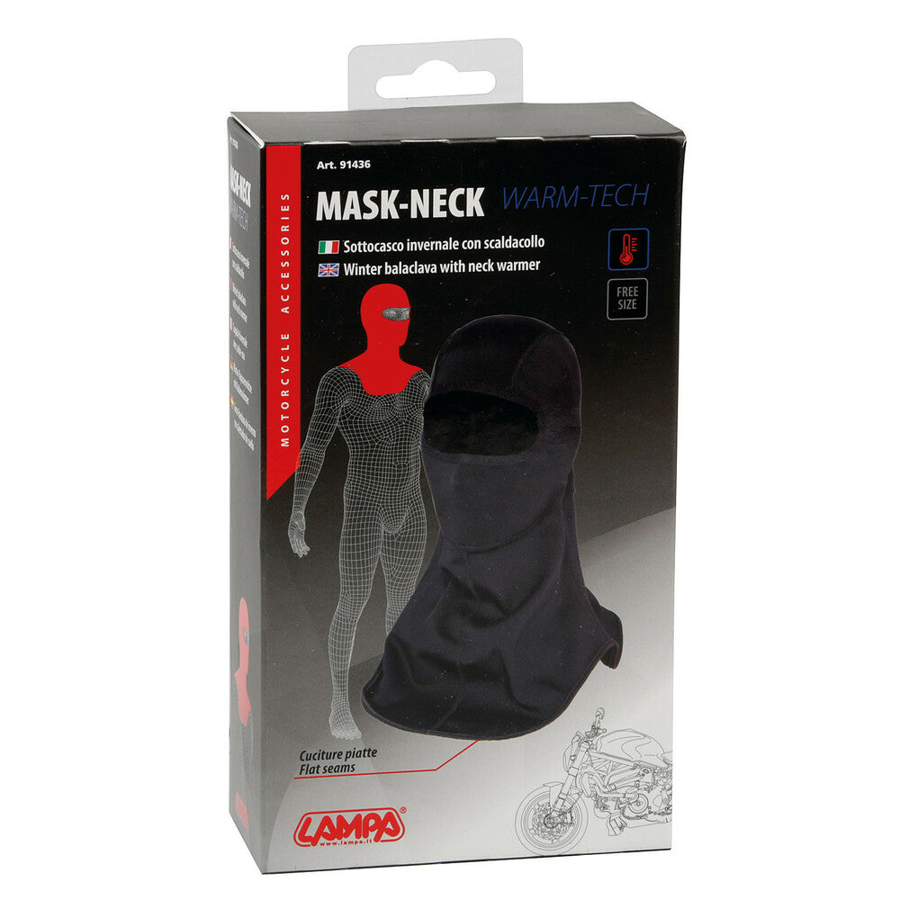 LAMPA Art. 91436, Mask-Neck, sottocasco in tessuto tecnico con scaldacollo alexmotostore