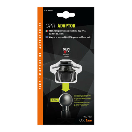 LAMPA rt. 90554 Adaptor, Adattatore per sfere Ø 25 mm alexmotostore