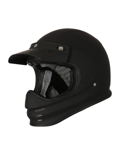 ORIGINE CASCO INTEGRALE CROSS VINTAGE ANNI '70 - VIRGO MATT BLACK alexmotostore