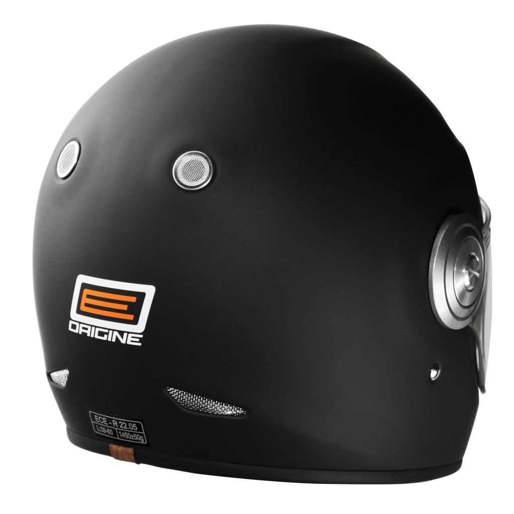 ORIGINE CASCO INTEGRALE VINTAGE IN FIBRA DI VETRO ANNI '70 - VEGA MATT BLACK alexmotostore